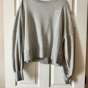 Aerie Light Gray Ribbed Sweatshirt